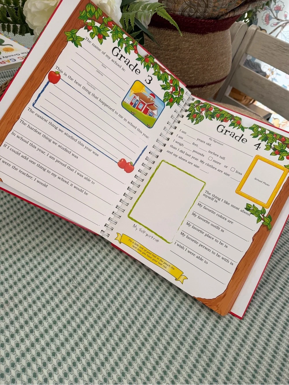 New School Keepsake Album Preschool - 12th Grade School Days Keepsake Album Red